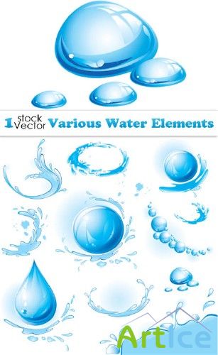 Various Water Elements Vector