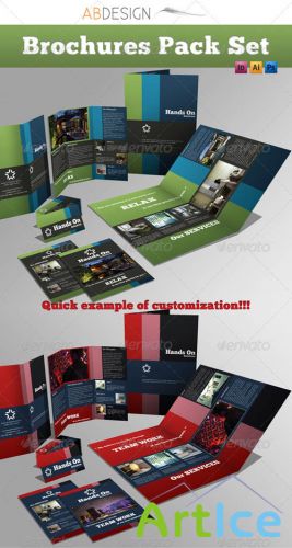 GraphicRiver - Brochures Pack Set A4 + Trifold + Business Card 267130 GraphicRiver - Brochures Pack Set A4 + Trifold + Business Card 267130
