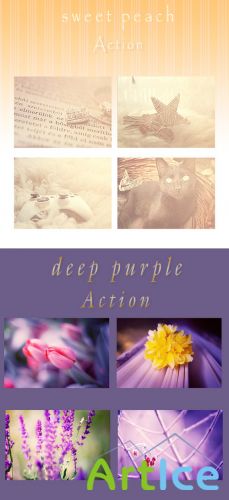 Cool Sweet Peach and deep purple actions