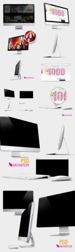 Monitor Window Psd Template for Photoshop