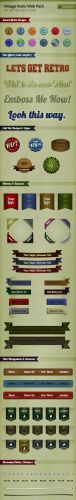 GraphicRiver - Ultimate Retro / Vintage Web Elements Pack 166596