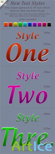 Clean 3D Styles for Photoshop