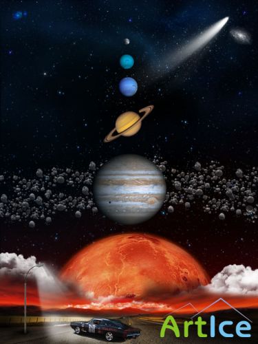 PSD Template - Planets Lineup