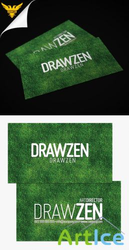 PSD Template - Grass Business Card