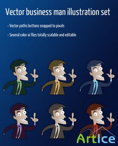 Vector Business Man Illustration for Photoshop