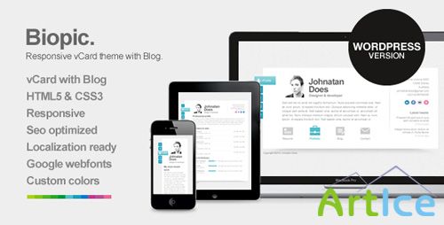 ThemeForest - Biopic - Responsive vCard Theme v1.0 for Wordpress 3.x