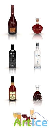 3D model. The collection bottles