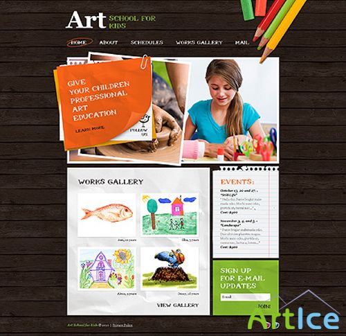 TemplateMonster - Art School HTMl Template - TM31341