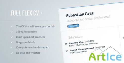 ThemeForest - FULL FLEX CV - Fully Responsive HTML5 Resume - RIP