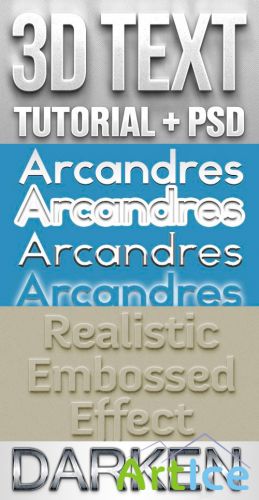 3D Text Style Realistic effect