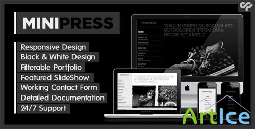 ThemeForest - MiniPress - Responsive One Page Template