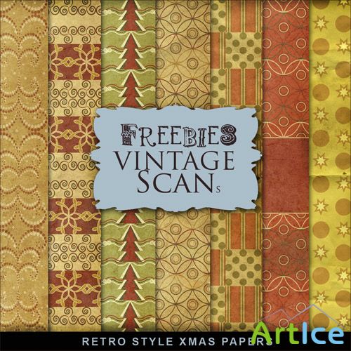 Textures - Retro Style XMAS Papers