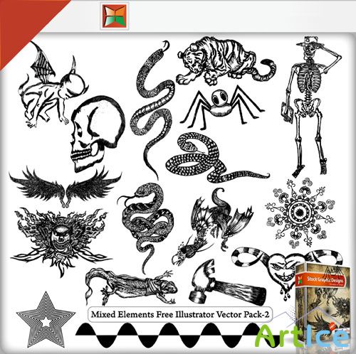 Mixed Elements Illustrator Vector Pack #2