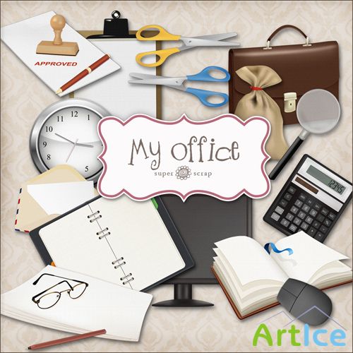 Scrap Kit My Office PNG Files