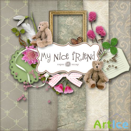 Scrap Set - My Nice Friend PNG and JPG Files