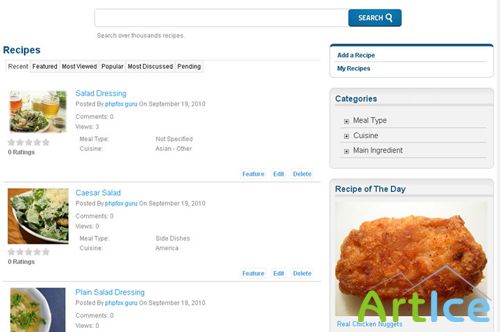 phpFoxGuru - Recipe 3.0 For phpFox v3 - Nulled