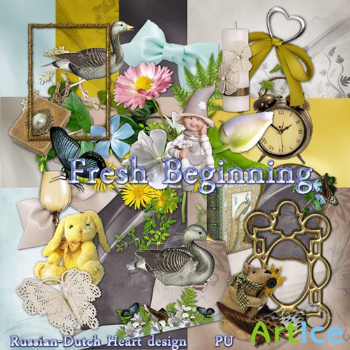 Scrap Set - Fresh Beginning PNG and JPG Files