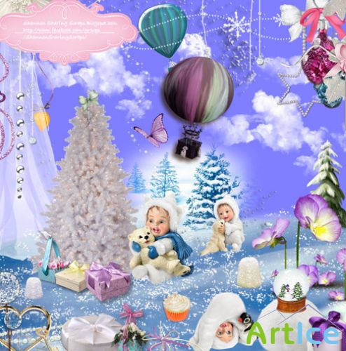 Scrap Set - SNOW BABIES