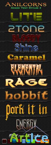 Mixed Layer Text Photoshop Styles #1