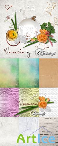 Scrap Set --Valentin PNG and JPG Files