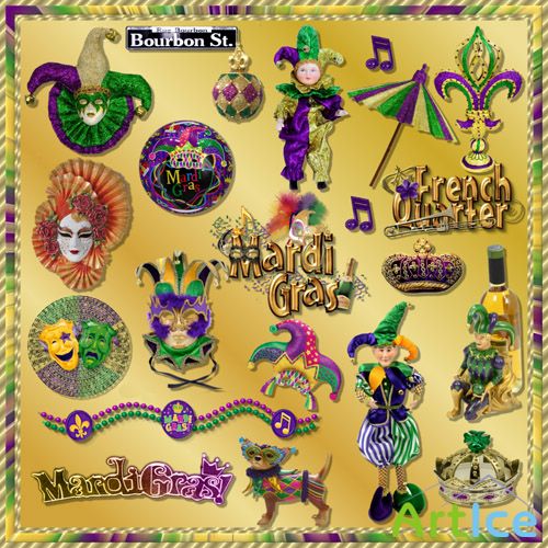 Scrap Set - Mardi Gras French Quarter