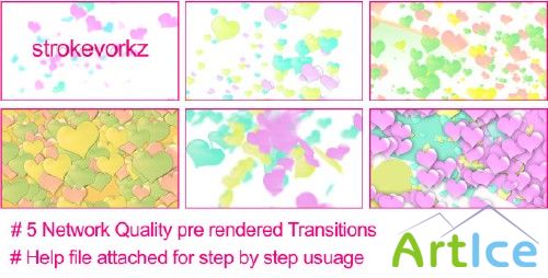 Romantic Hearts Transition Pack (Motion Graphics)