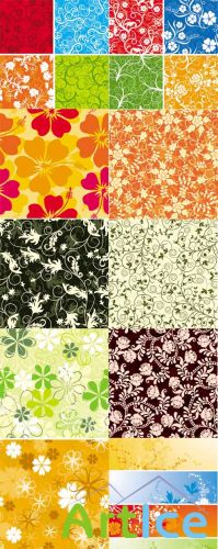 11 Floral Vector Patterns Collection