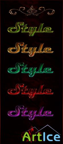 Color Photoshop Styles with Lurex