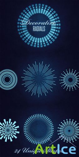 WeGraphics - 24 Decorative Radial Vectors