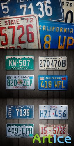 WeGraphics - Vintage License Plates