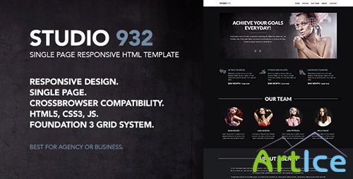 ThemeForest - Studio 932 - Single Page Responsive Template - RIP
