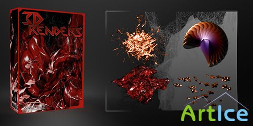3D Renders Pack - 13 PNG Images