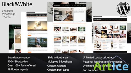 ThemeForest - Black and White v1.4 - Wordpress Theme