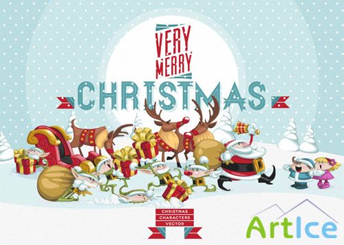 Pixeden - Christmas Vector Art Characters Pack