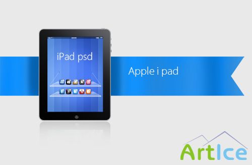 PSD Source - Beautiful Apple iPad