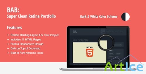 ThemeForest - BAB: Clean Responsive Portfolio HTML Theme - RIP