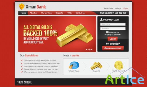 PSD Web Template - Beautiful Professional Business