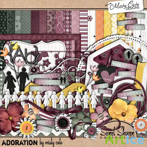 Scrap Set - Adoration PNG and JPG Files