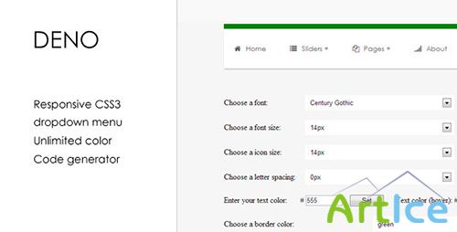 CodeCanyon - Deno - CSS3 Customize Responsive Dropdown Menu