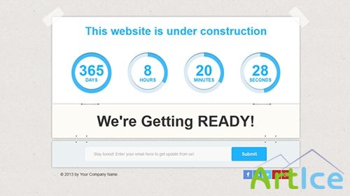MojoThemes - BizComing - BootStrap coming soon page template - RIP