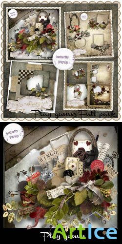 Scrap Set - Play Games PNG and JPG Files