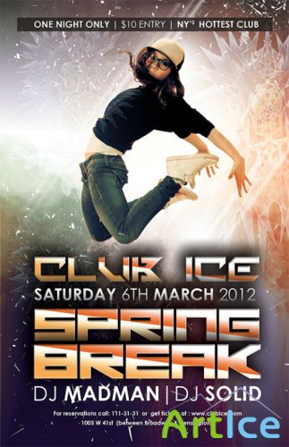 PSD Club Flyer Templates for Spring Break 2