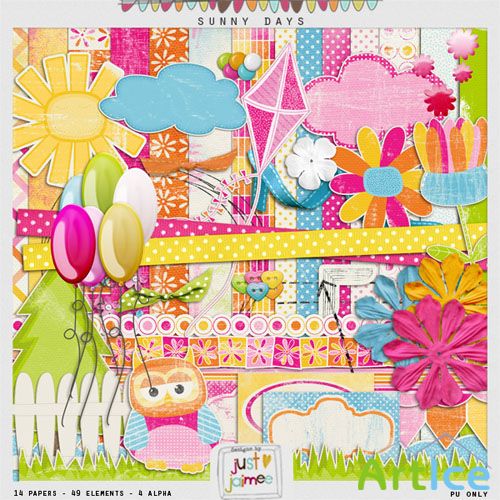 Scrap Set - Sunny Days PNG and JPG Files