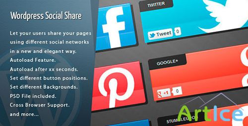 CodeCanyon - Wordpress Social Share v1.3.1