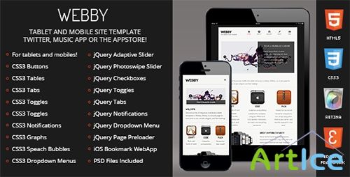 ThemeForest - Webby | Mobile & Tablet Responsive Template - RIP