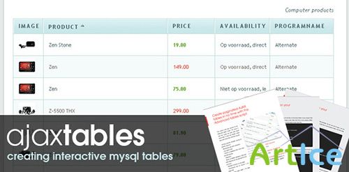 CodeCanyon - Ajax Tables