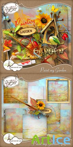 Scrap Set - Paint my Garden PNG and JPG Files