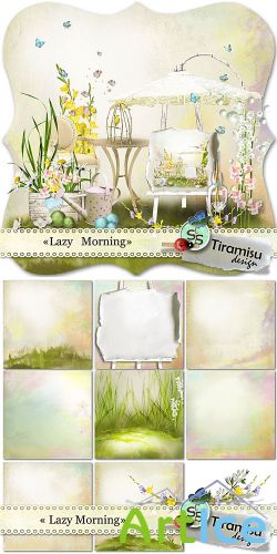 Scrap Set - Lazy Morning PNG and JPG Files