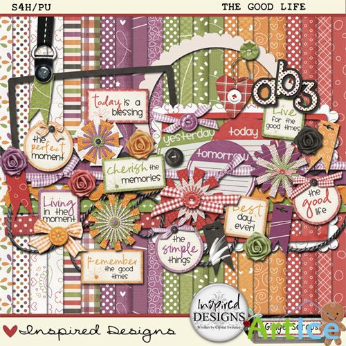 Scrap Set - The Good Life PNG and JPG Files
