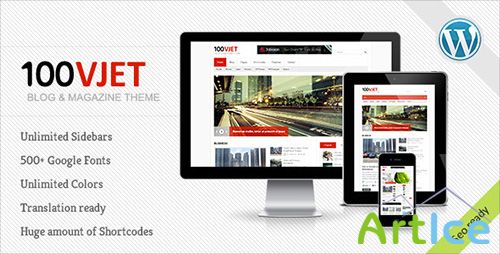 ThemeForest - 100 Vjet v1.2 - Responsive WP Magazine